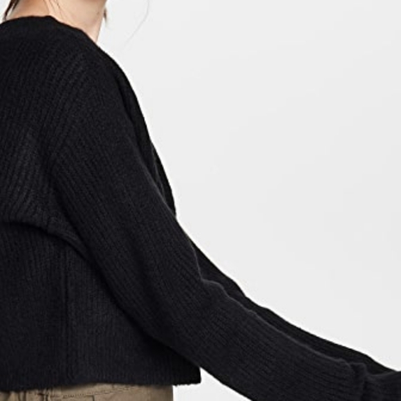 Anthropologie Line & Dot black cropped sweater - Picture 6 of 10